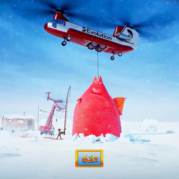 Mises et système de gains dans Ice Fishing